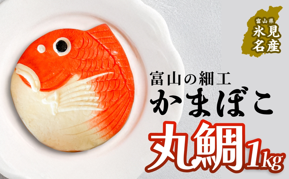 富山の細工かまぼこ 丸鯛1kg 富山県 氷見市 蒲鉾 ギフト お