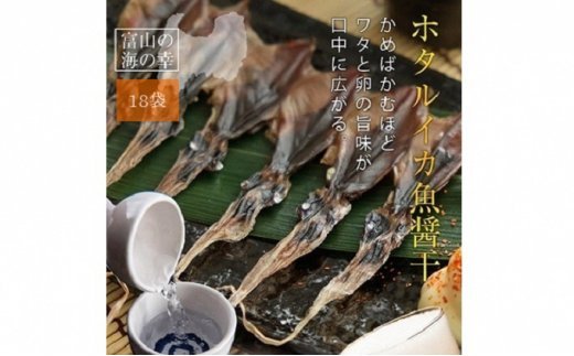 越中氷見屋 ホタルイカ 魚醤干し 18尾入り × 18袋 [魚貝類・加工食品・イカ・ホタルイカ]ほたるいか 魚醤干し 干物 富山湾 干物 たっぷり ホタルイカ