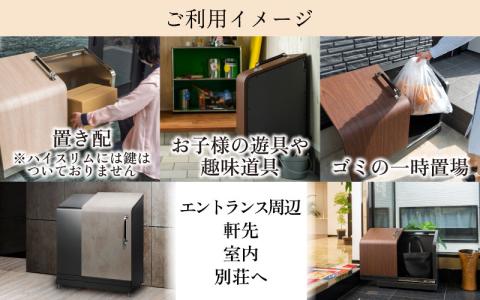 【多機能ボックス】スライドダスポン ハイスリム スタンダードモデル 500L ワンタッチ棚付き (ステンレス仕様)