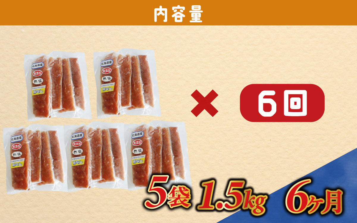 6ヶ月連続お届け 訳あり 無塩 秋鮭ハラス切り身(300g) 5袋 | 骨なし うすしお さけ サケ しゃけ シャケ サーモン 個包装 訳アリ 料理 お弁当 おかず 秋 海鮮 魚介 冷凍 サーモンハラス 旬 ギフト 送料無料 お取り寄せグルメ 富山 滑川市 国産 300g 300グラム 9kg 9キロ