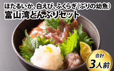 富山湾どんぶりセット 約３人前【数量限定】 カネツル砂子商店