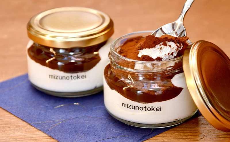 「水の時計」の水出し珈琲ティラミス6個/瓶入り スイーツ 自家焙煎コーヒー おすすめ /北山物産「水の時計」/富山県 黒部市