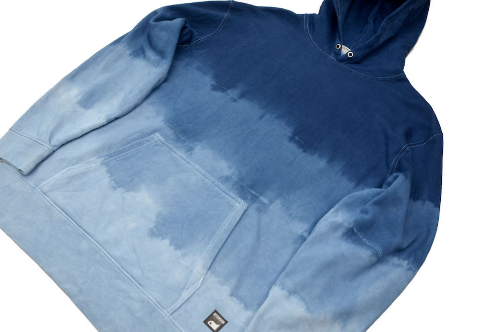 黒部の名水染めタイダイ藍染めパーカーE　Sサイズ