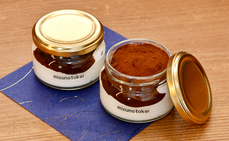 「水の時計」の水出し珈琲ティラミス6個/瓶入り スイーツ 自家焙煎コーヒー おすすめ /北山物産「水の時計」/富山県 黒部市