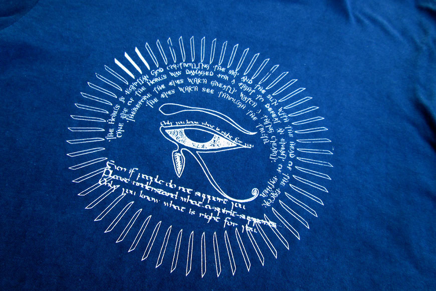 Tシャツ ASCENSION  藍染め タイダイ TシャツD 1枚 L