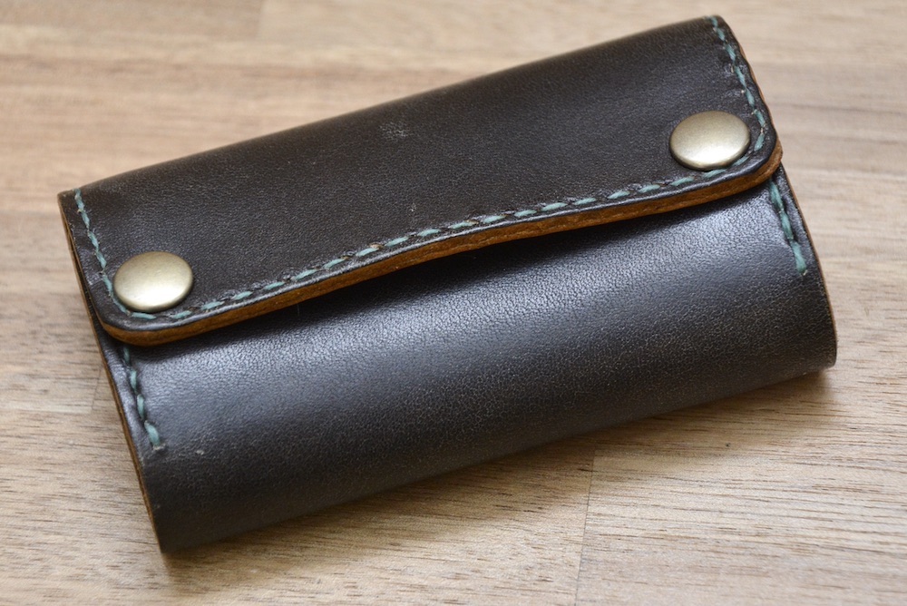 BLUE.ART 黒部の名水染めレザーコインケース1　レザー財布黄