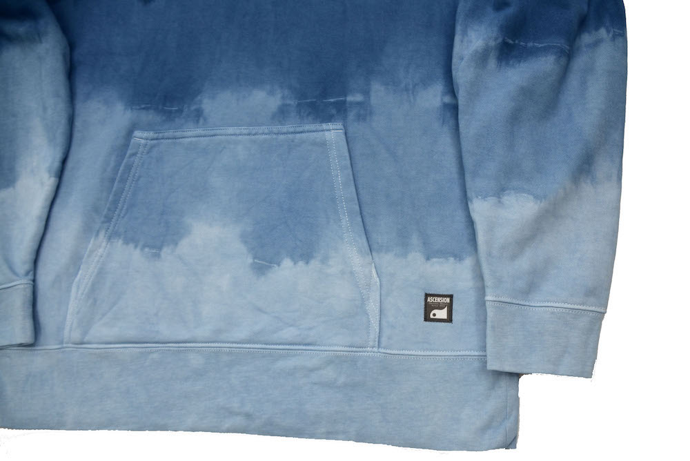 黒部の名水染めタイダイ藍染めパーカーE　Sサイズ