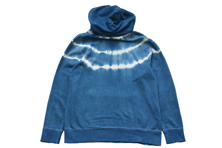 パーカー ASCENSION  藍染め タイダイ パーカーC 1枚  L