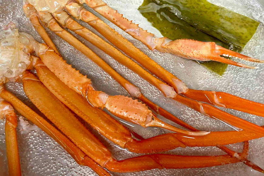 【2024年10月後半から出荷】富山湾 紅ズワイガニ 鍋セット 2ハイ分の脚（4つ）/くろべ漁業協同組合 魚の駅「生地」/富山県 黒部市  かに カニ 蟹 カニ脚