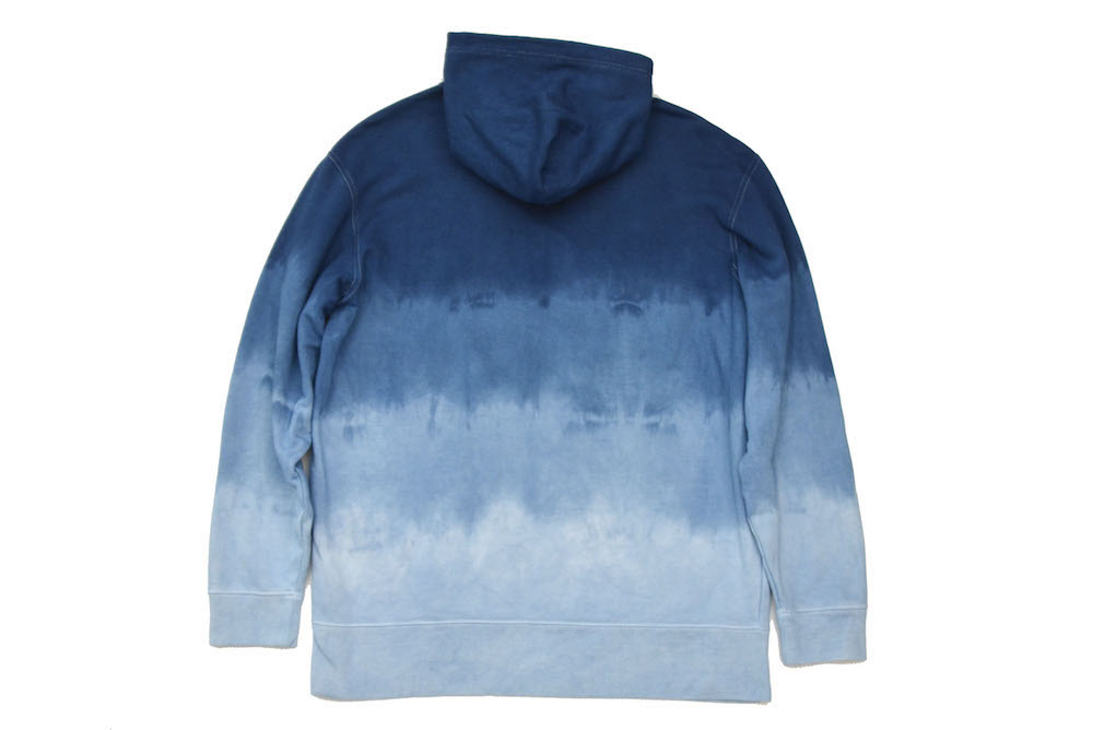 黒部の名水染めタイダイ藍染めパーカーE　Sサイズ