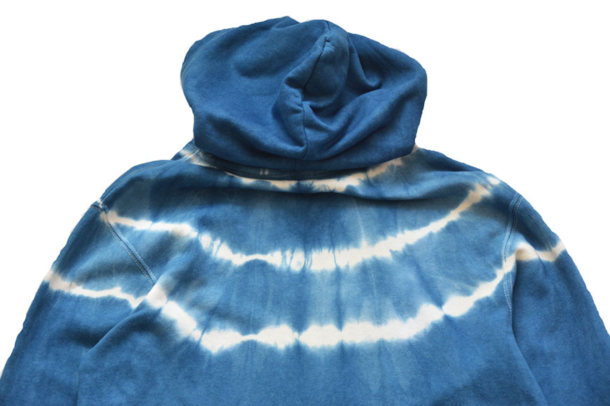 パーカー ASCENSION  藍染め タイダイ パーカーC 1枚  L