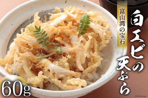 富山湾の宝石「 白えび 」の天ぷら 60g/くろべの太陽/富山県 黒部市 シロエビ えび エビ 海老 天ぷら 冷凍 調理済み