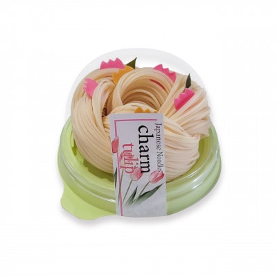 富山県砺波市　柿里商店　手延べ素麺「knot charm Tulip」お花もお召し上がりいただけます