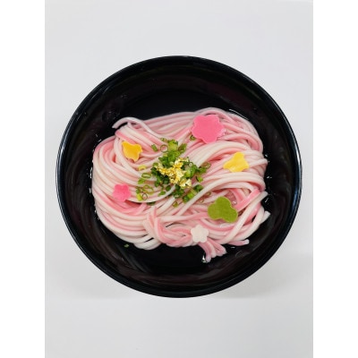 富山県砺波市　柿里商店「knot charm CHIDORI 3」めでた尽くしの紅白細うどん