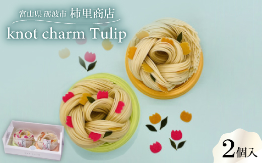 富山県砺波市　柿里商店　手延べ素麺「knot charm Tulip」お花もお召し上がりいただけます