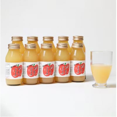 【毎月定期便】りんごジュース　小瓶10本入りギフト(180ml×10本)全3回