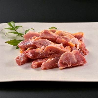 おやべ火ね鶏(親鶏)　モモ焼肉・粗挽きセット　老鶏ヒネ1.6Kg(400g×4袋真空パック・解凍)【配送不可地域：離島】