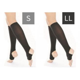 キュッとひきしめレッグシェイパー2枚セット(黒・Sサイズ、黒・LLサイズ)