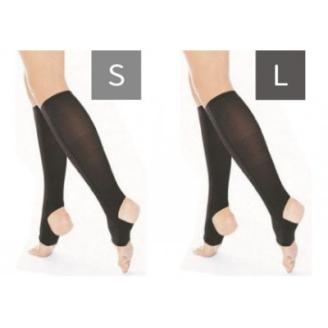 キュッとひきしめレッグシェイパー2枚セット(黒・Sサイズ、黒・Lサイズ)
