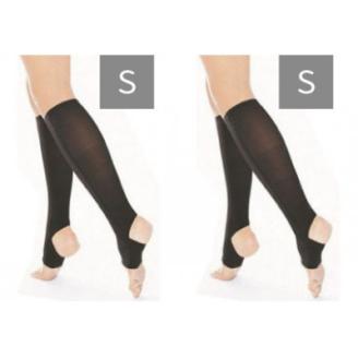 キュッとひきしめレッグシェイパー2枚セット(黒・Sサイズ×2枚)
