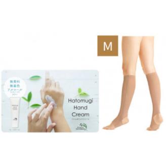 レッグシェイパー(ベージュ・Mサイズ)＆ハンドクリームセット