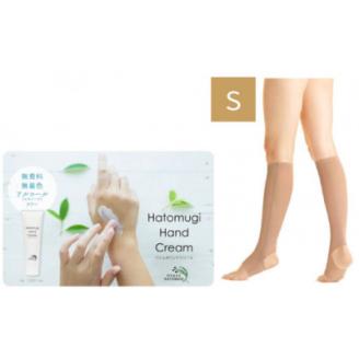 レッグシェイパー(ベージュ・Sサイズ)＆ハンドクリームセット