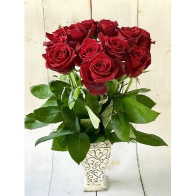 朝摘みローズブーケ(バラの切り花　10本)【配送不可地域：離島】