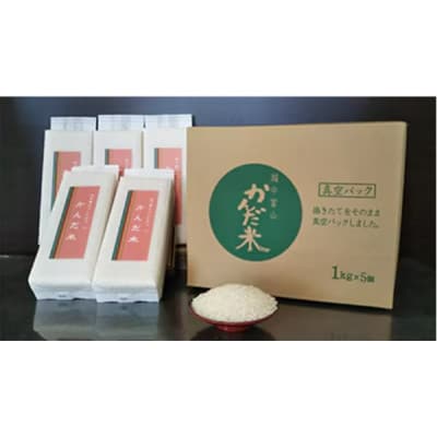 【毎月定期便】鮮度の米　かんだ米『コシヒカリ』精米　真空パック　1kg×5袋全6回