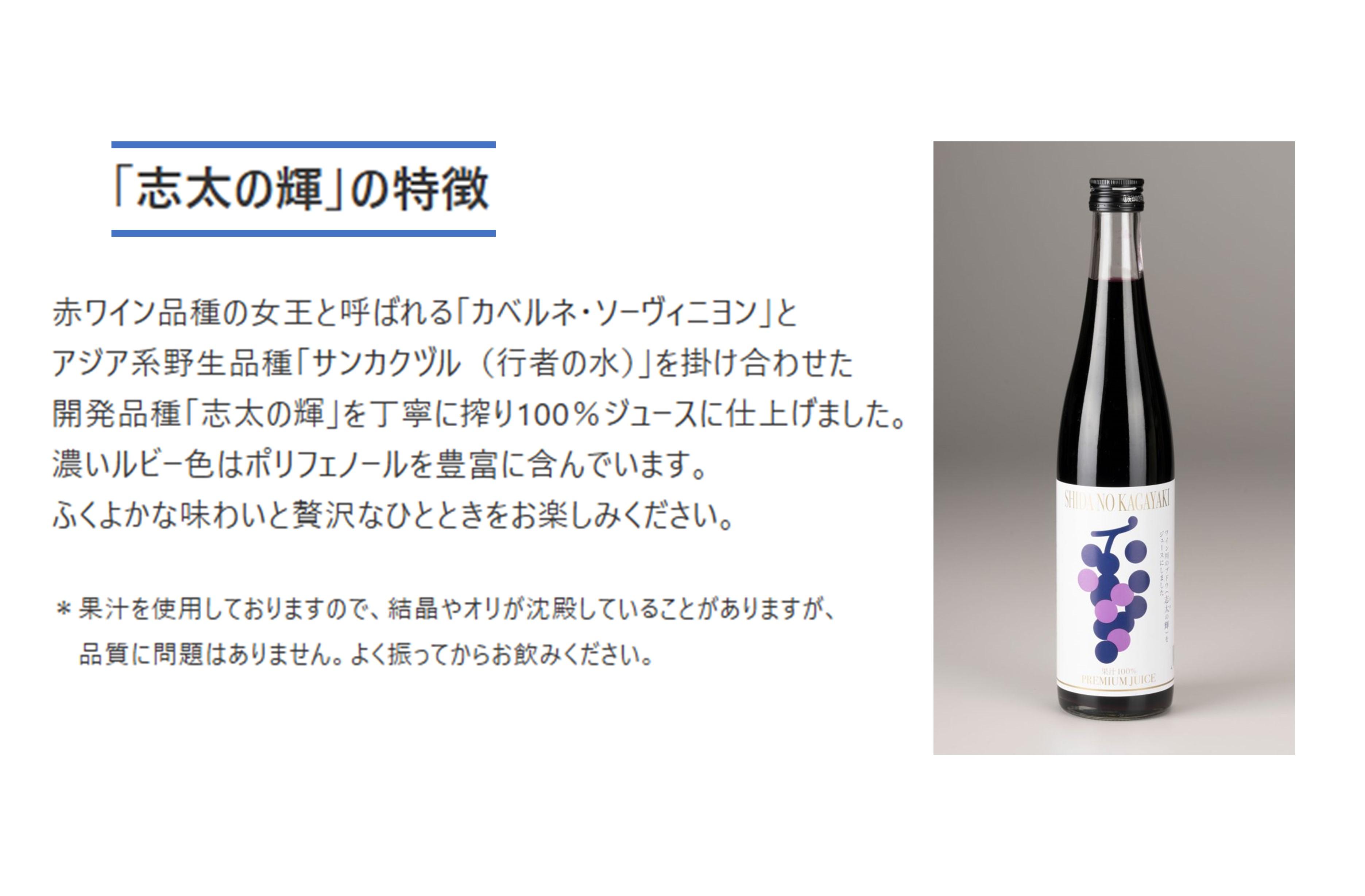 プレミアムぶどうジュース　志太の輝　2本セット