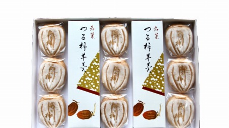 南砺市の干柿を使用したつる柿最中9個＋つる柿羊羹2本《南砺の逸品》
