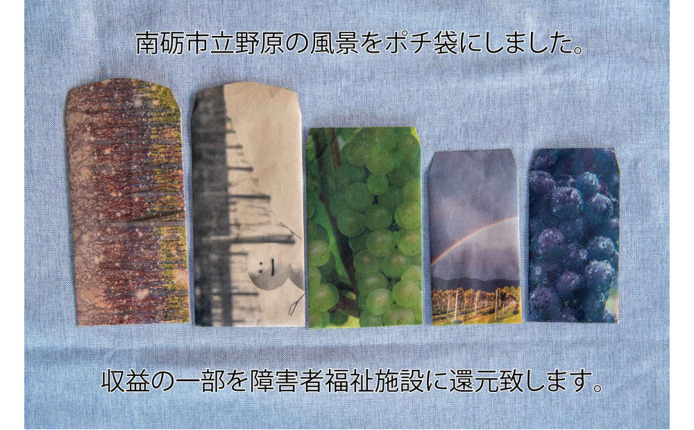 立野原 リースリング 2024 ワイナリー風景ポチ袋5枚セット付き