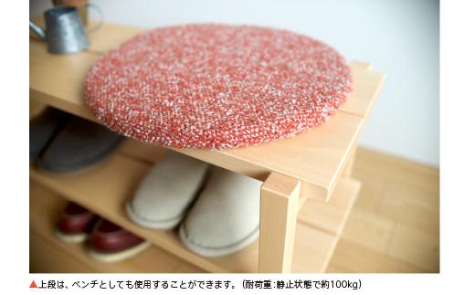 ベンチとしても活用できる天然木の玄関収納家具「ベンチシェルフ」NA 「ベンチシェルフ」