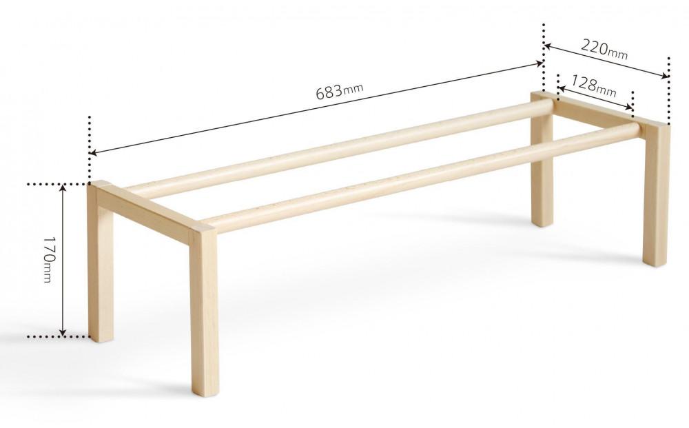 木製「シューズラック（1段）ナチュラル」 １段