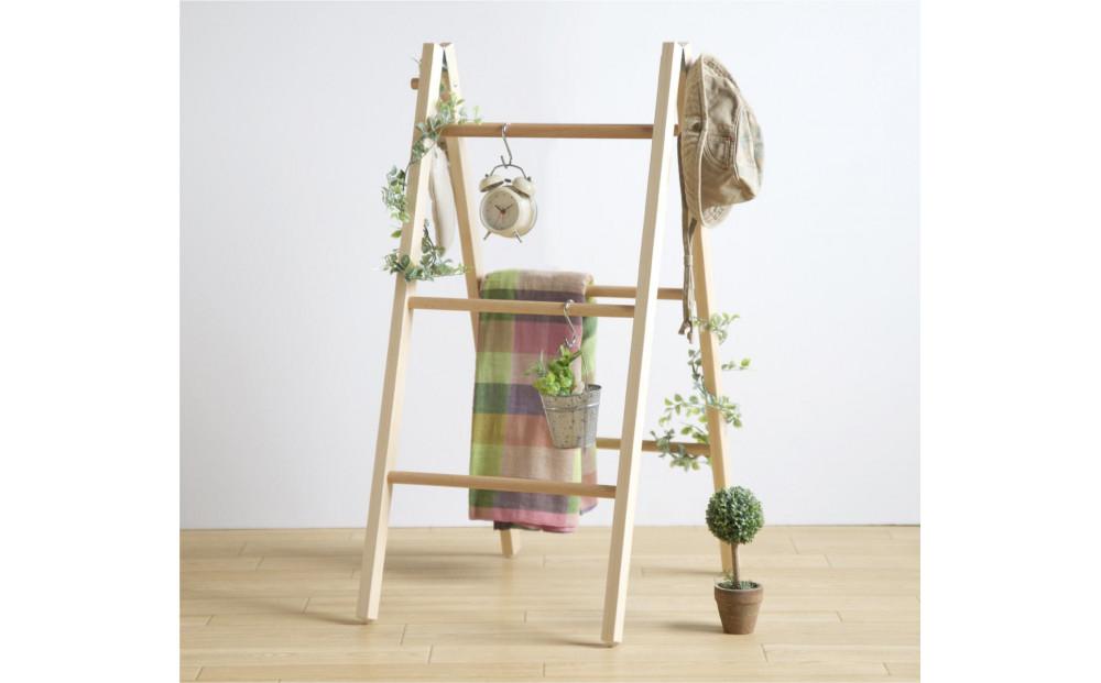 木製 折りたたみ ラダーラック【Mサイズ】ナチュラル