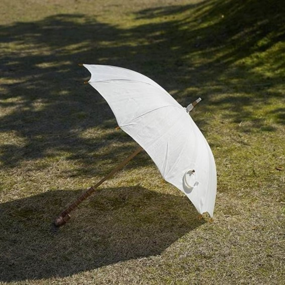 【南砺市】松井機業「城端しけ絹」しけ絹の日傘（生成り）◆受注生産 ご注文後2〜3ヶ月