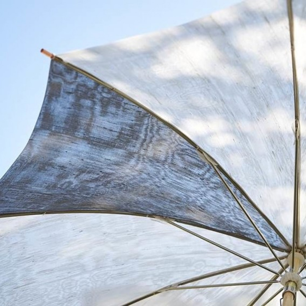 【南砺市】松井機業「城端しけ絹」しけ絹の日傘（麻炭1/9）◆受注生産 ご注文後2〜3ヶ月