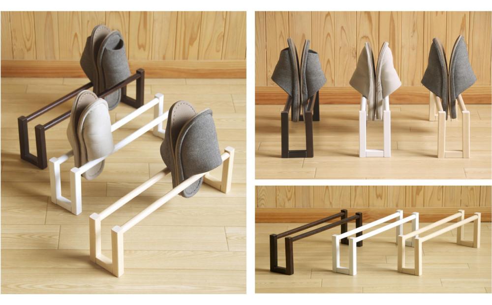 木製「スリッパラック（1段）ナチュラル」 【１段】