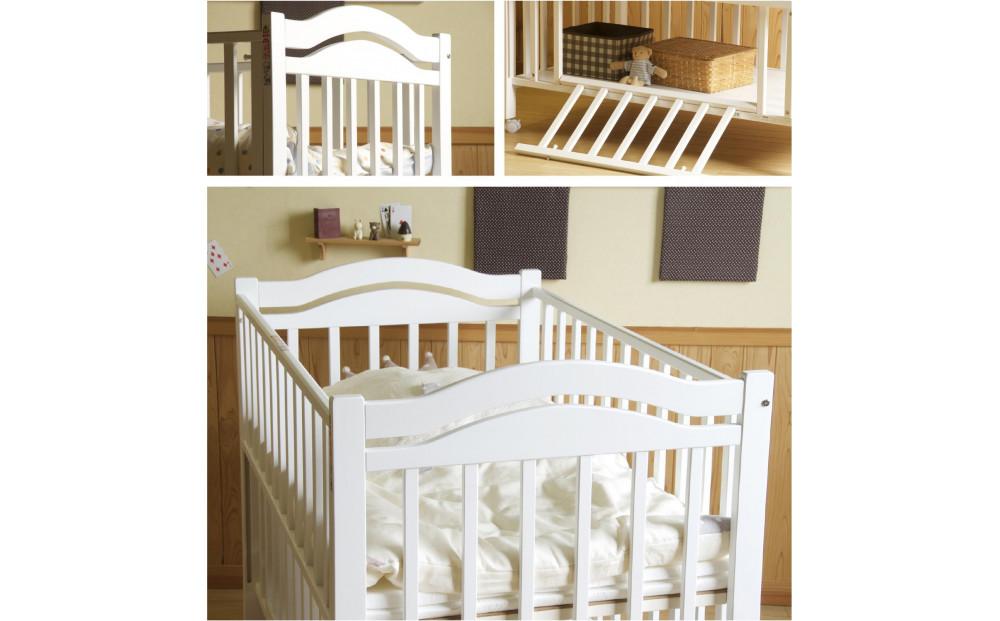 エレガントなベビーベッド 「アリス WH」 WH 「アリス」