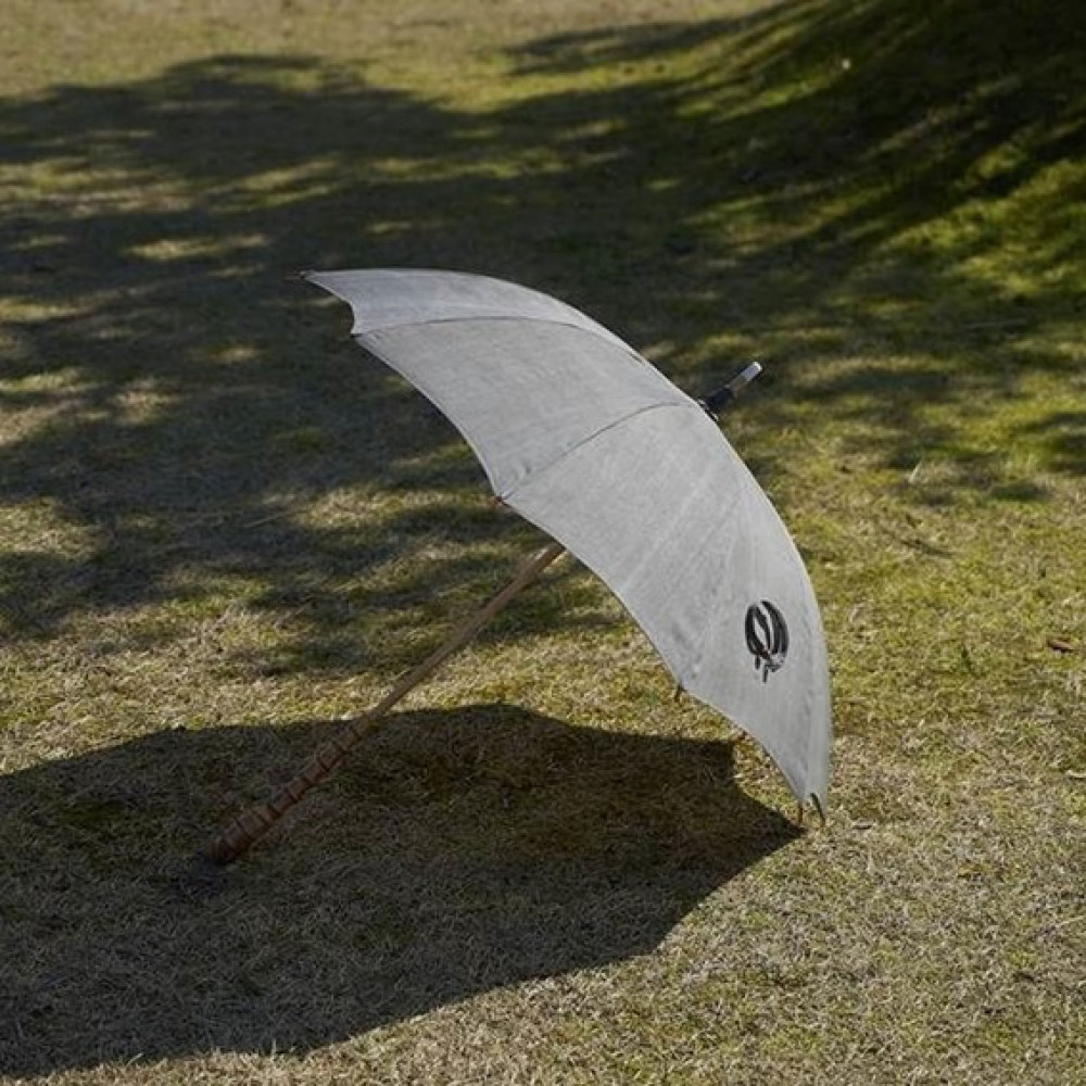 【南砺市】松井機業「城端しけ絹」しけ絹の日傘（麻炭）◆受注生産 ご注文後2〜3ヶ月