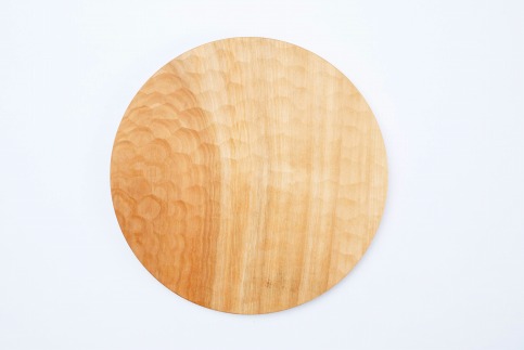 栃プレート（大）素地と拭き漆2枚セット 栃プレート（大）