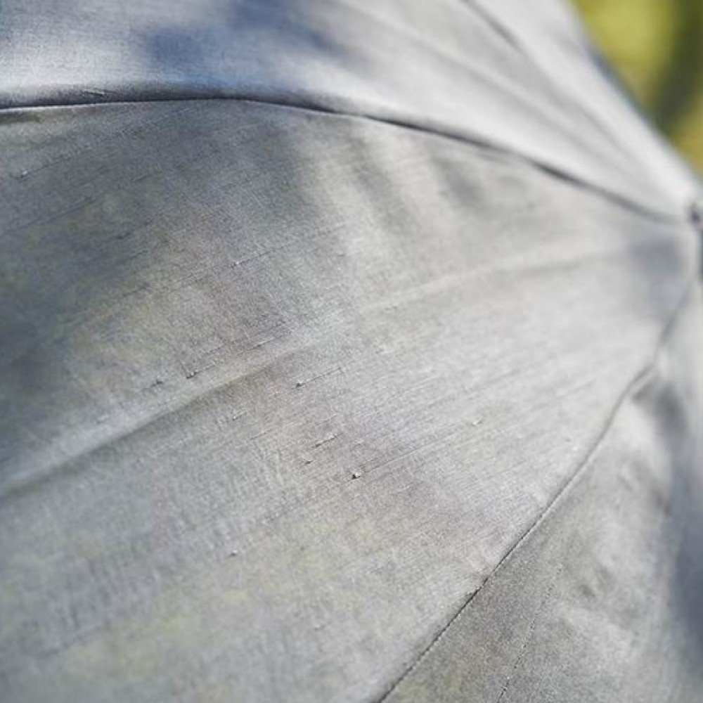 【南砺市】松井機業「城端しけ絹」しけ絹の日傘（麻炭）◆受注生産 ご注文後2〜3ヶ月