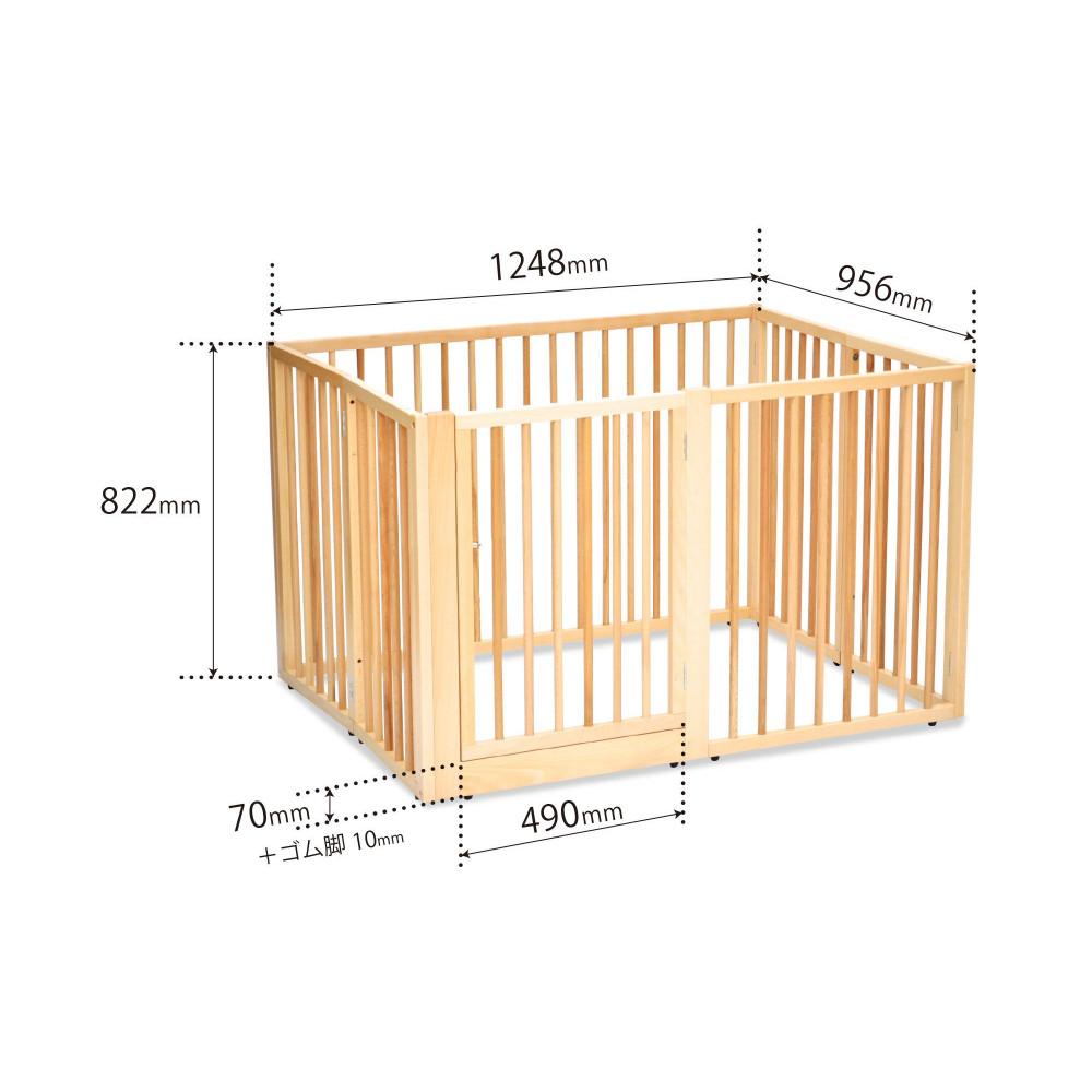 「木製ワンタッチペットサークル（Lサイズ）ハイタイプ」ナチュラル ハイタイプ　Lサイズ