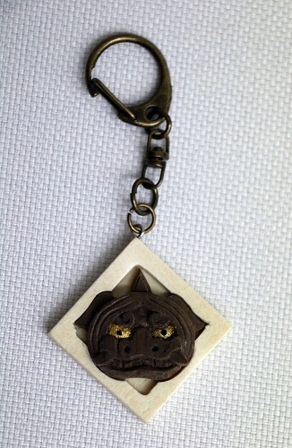 伝統的工芸士が制作したミニ獅子頭「キーホルダー」