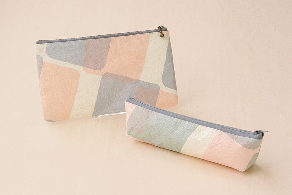 五箇山産和紙ポーチ・ペンケースセット（ピンク） ピンク