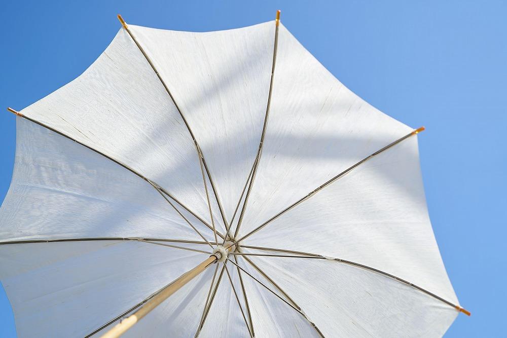 しけ絹の日傘（生成り色）