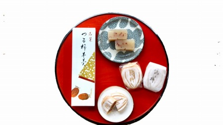 南砺市の干柿を使用したつる柿最中9個＋つる柿羊羹2本《南砺の逸品》