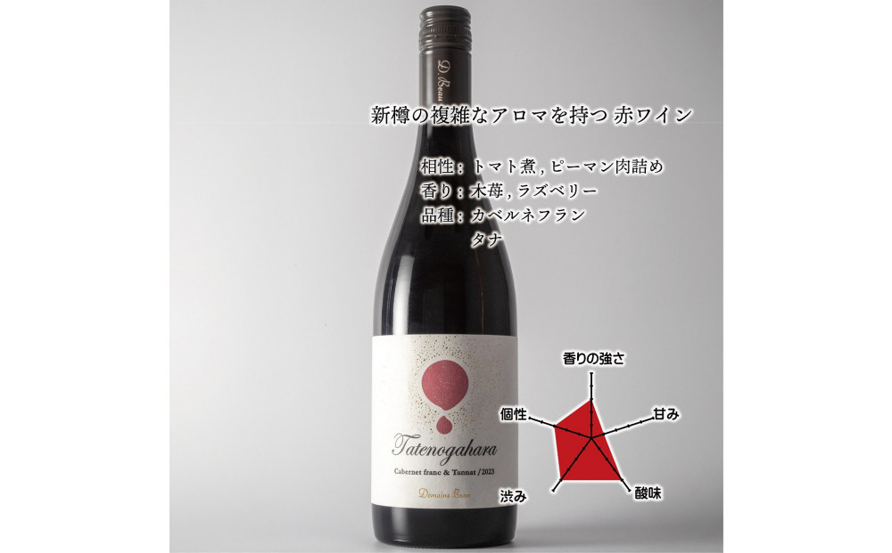 立野原 カベルネフラン&タナ2023 ワイナリー風景ポチ袋5枚セット付き