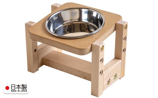 ペット用フードボウルスタンド「わんわんテーブル」シングルL　NA 「わんわんテーブル」シングルL