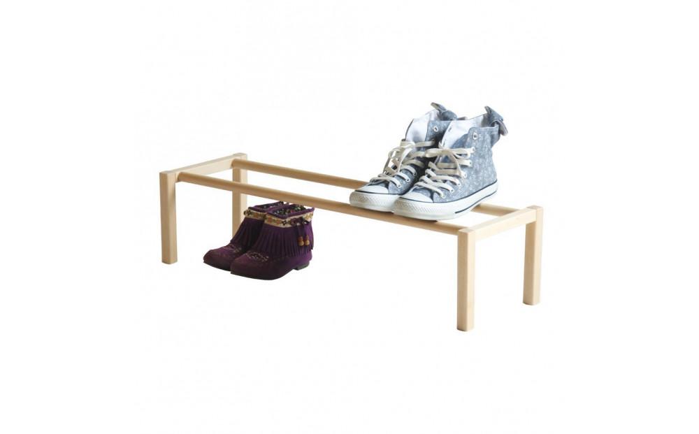 木製「シューズラック（1段）ナチュラル」 １段