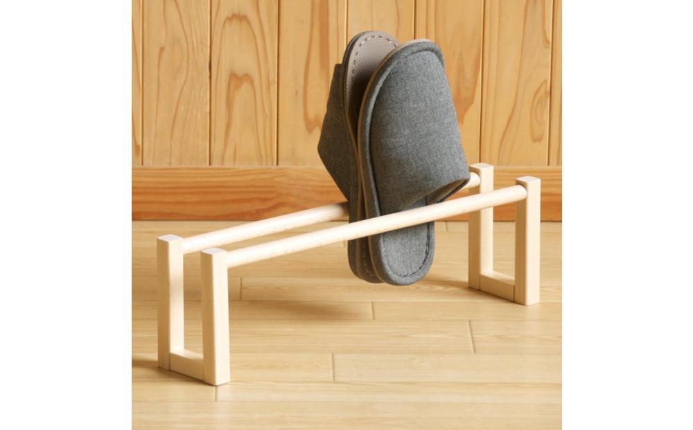 木製「スリッパラック（1段）ナチュラル」 【１段】